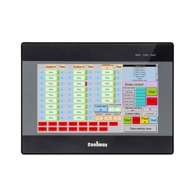 Coolmay 7 pollici 1024*600 EX3U-8070HD-44MT-2AD2DA-V-485P Industrial 24v Digital Analog Input Touch Screen Panel Plc HMI integrato tutto in uno